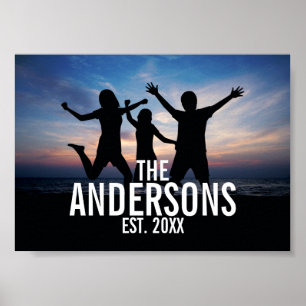 Personalised Family Photo with Family Name Poster