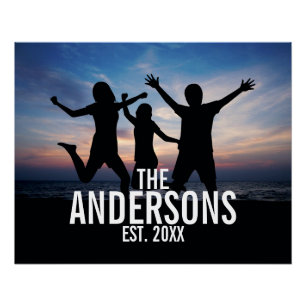 Personalised Family Photo with Family Name Poster