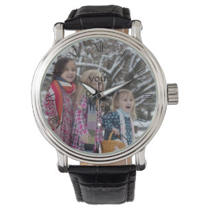 Personalised Family Photo with Roman Numerals Watch