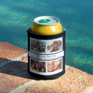 Personalised Family Photos Gifts for Dad Can Cooler