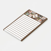 Personalised family photos magnetic notepad