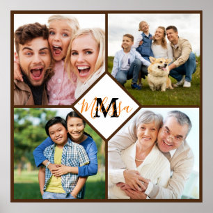 Personalised family photos poster