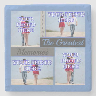 Personalised Family Photos Stone Coaster
