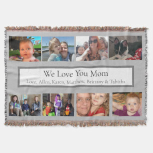 Personalised Family Photos   Throw Blanket