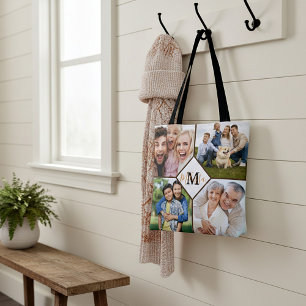 Personalised family photos tote bag