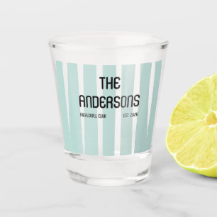 Personalised Family Pickleball Club Name Design Shot Glass