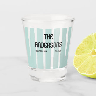 Personalised Family Pickleball Club Name Design Shot Glass