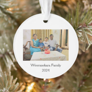 Personalised Family Picture Ornament, Christmas Gi Ornament