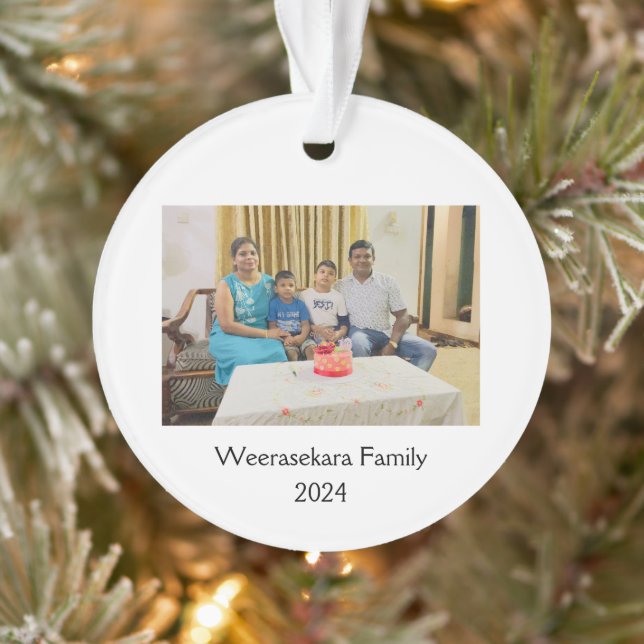 Personalised Family Picture Ornament, Christmas Gi Ornament (Tree)