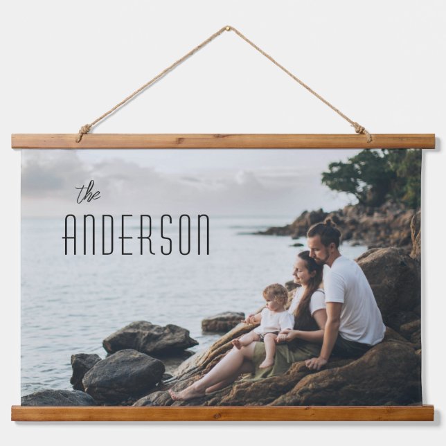 Personalised family picture photo print poster hanging tapestry (Front)