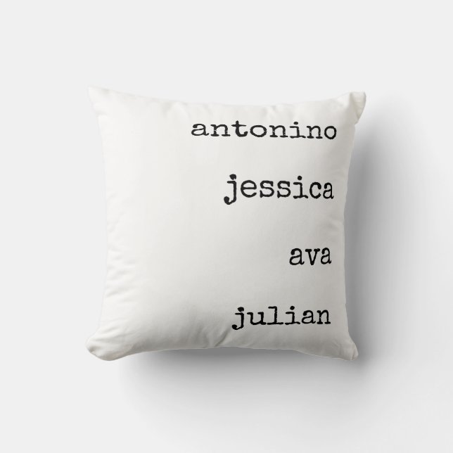 Personalised Family Pillow (Front)