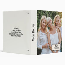 Personalised Family Recipe Binder with Photo