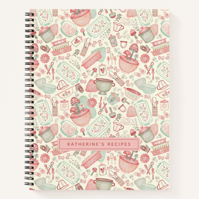 Personalised Family Recipe Cookbook Notebook (Front)