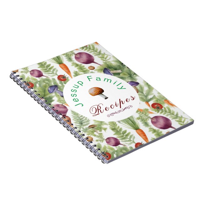 Personalised Family Recipes Binder, Recipe Book (Right Side)