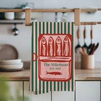Personalised Family Retro Sardine Tin Stripes