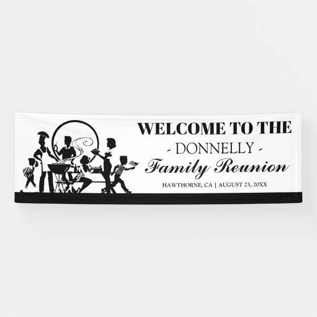 Personalised Family Reunion | BBQ Party Banner (Horizontal)