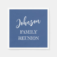 Personalised Family Reunion Blue Paper