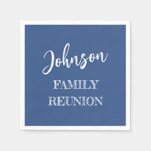 Personalised Family Reunion Blue Paper Napkin