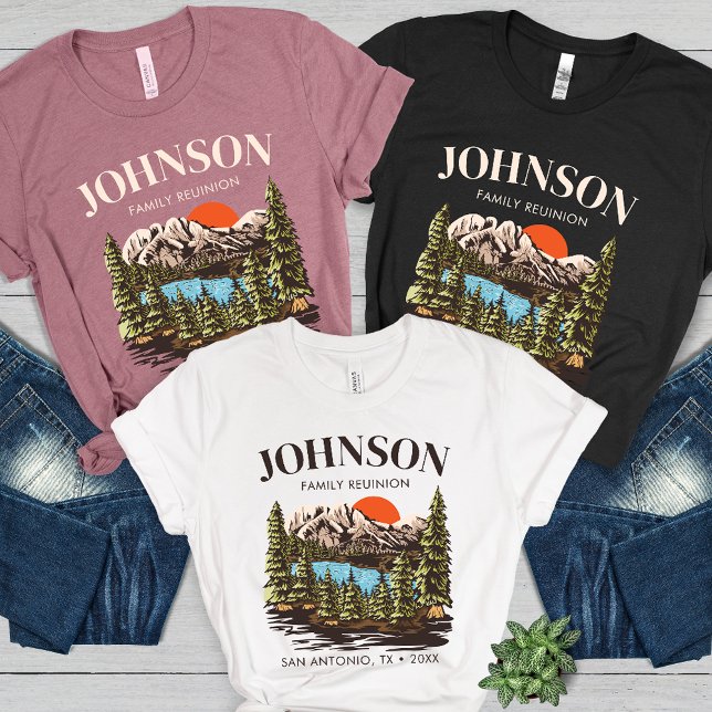 Personalised Family Reunion Camping Trip Matching Tri-Blend Shirt (Creator Uploaded)