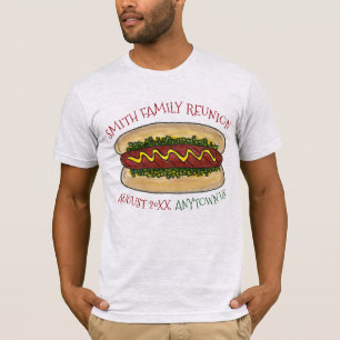 Personalised Family Reunion Cookout Picnic Hot Dog T-Shirt
