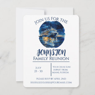 Personalised Family Reunion Cruise Invitation