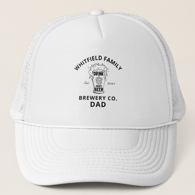 Personalised Family Reunion Fathers Day Custom Trucker Hat (Front)