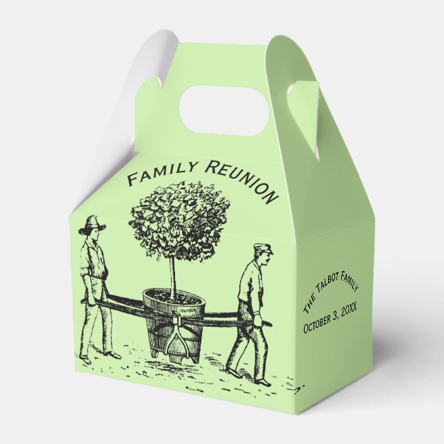 Personalised Family Reunion Favour Box Save Trees (Front Side)