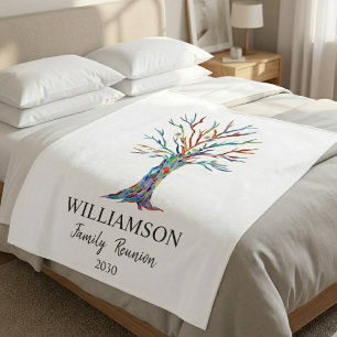 Personalised Family Reunion Fleece Blanket