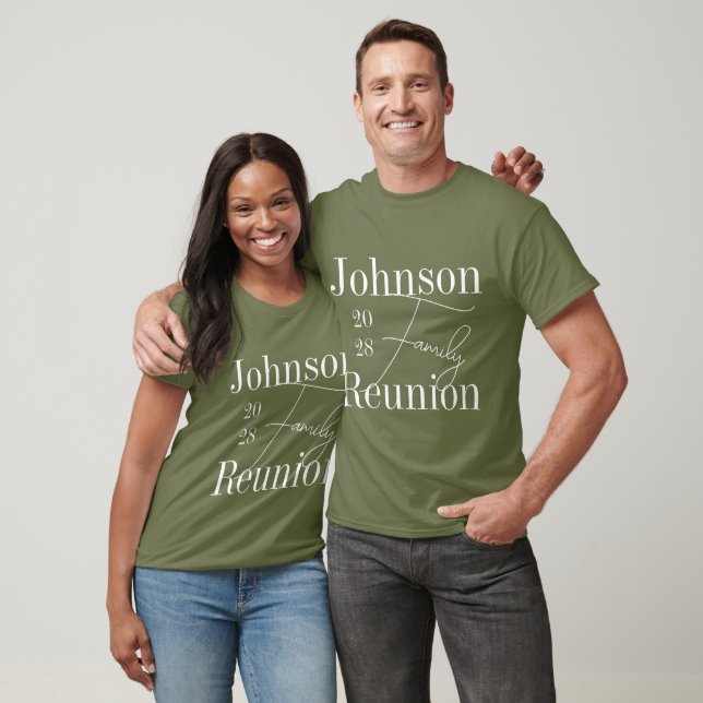 Personalised Family Reunion Green T-Shirt (Unisex)