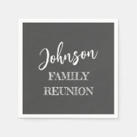 Personalised Family Reunion Grey Paper