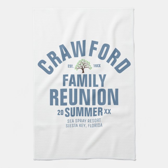 Personalised Family Reunion Kitchen Towels (Vertical)