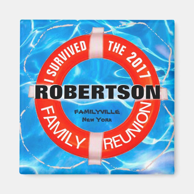 Personalised Family Reunion Magnet (Front)