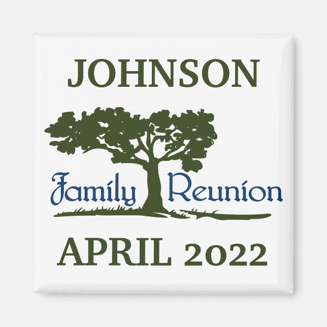 Personalised Family Reunion Magnet (Front)