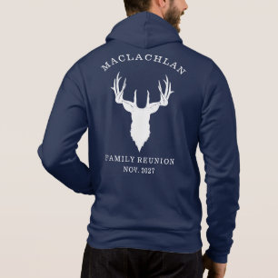 Personalised Family Reunion Matching Deer Hoodie
