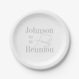 Personalised Family Reunion Modern Party Paper Plate