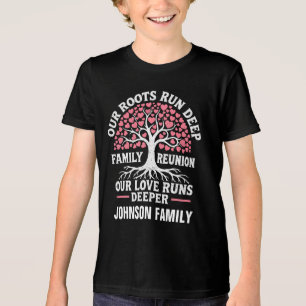 Personalised Family Reunion Our Roots Deep Tree Tri-Blend Shirt