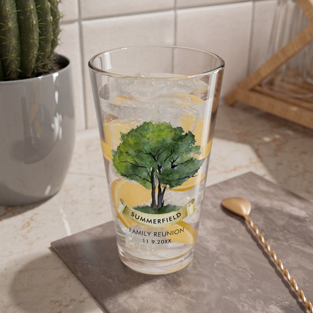 Personalised Family Reunion Tree Cousin Keepsake Glass (Creator Uploaded)