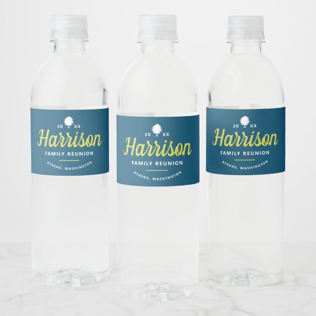 Personalised Family Reunion Water Bottle Label (Bottles)
