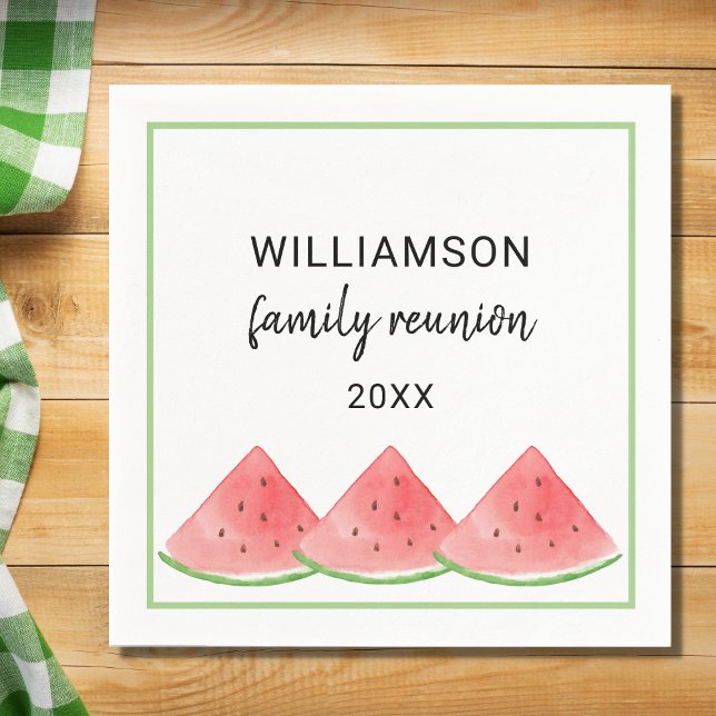 Personalised Family Reunion Watermelon Napkin (Creator Uploaded)