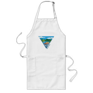 Personalised family Road trip into the mountain Long Apron