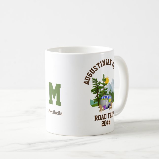 Personalised Family Road Trip Monogram Coffee Mug (Front Right)