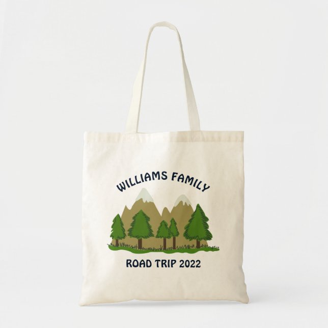 Personalised Family Road Trip Tote Bag (Front)