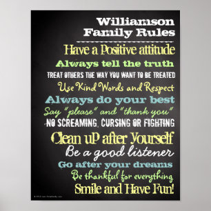 Personalised Family Rules House Sign