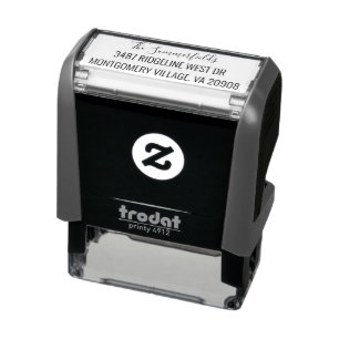 Personalised Family Script Return Address Self-inking Stamp