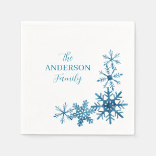Personalised Family Signature Snowflake Napkin