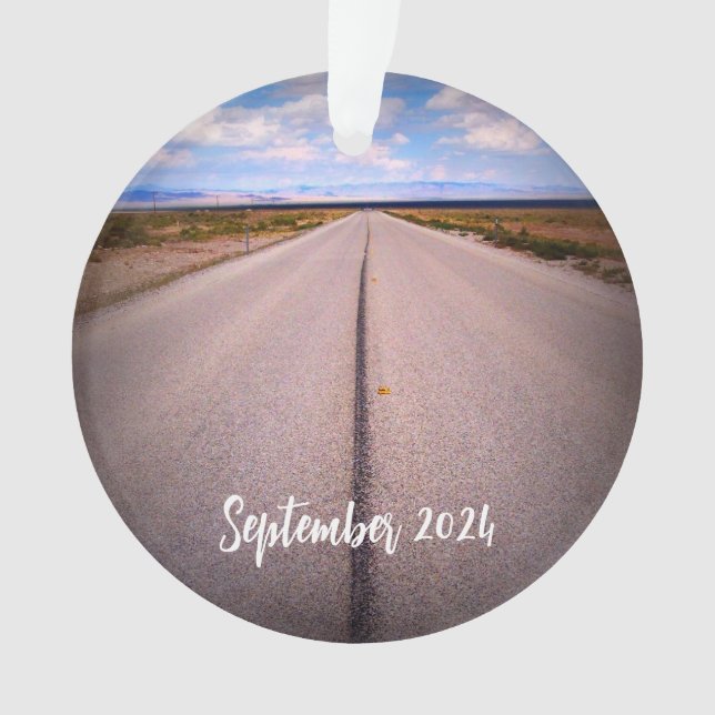 Personalised Family Summer Road Trip Photo Ornament (Front)