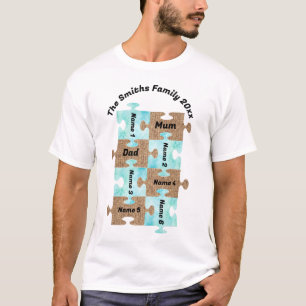 Personalised Family T-Shirt - Eight Puzzle Pieces