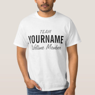 Personalised Family Team Name Lifetime Member T-Shirt
