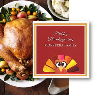 Personalised Family Thanksgiving Napkin