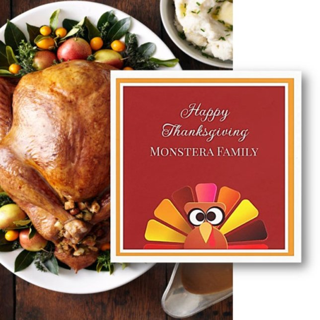 Personalised Family Thanksgiving Napkin (Creator Uploaded)